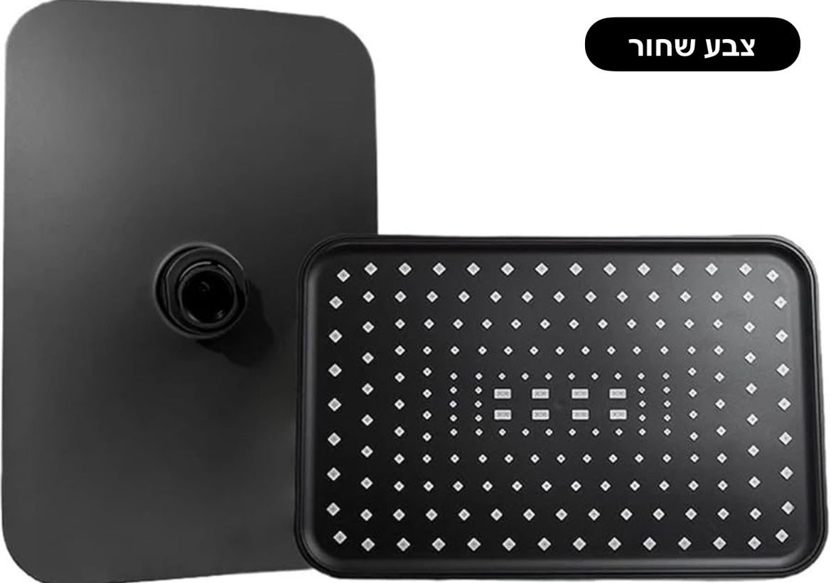 ראש גשם רחב עליון מרובע למקלחת