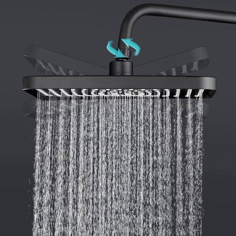 ראש גשם רחב עליון מרובע למקלחת